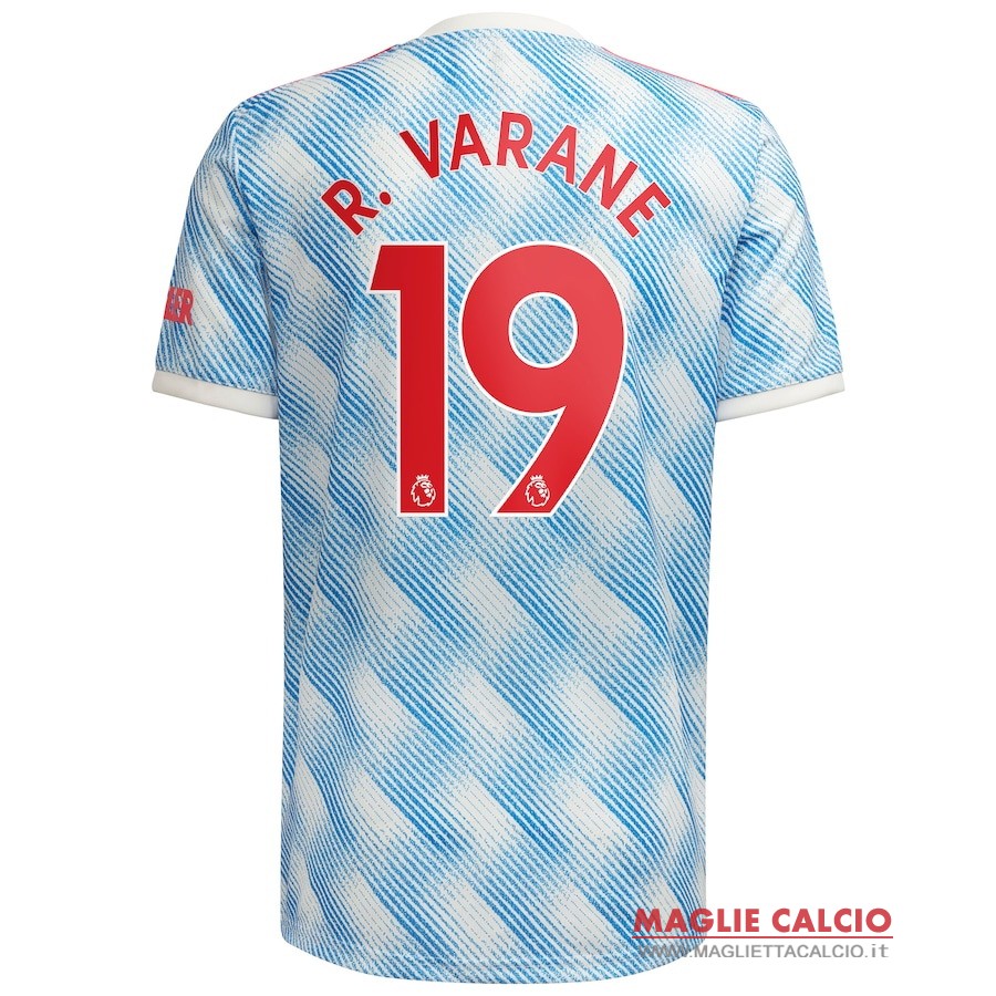 nuova maglietta manchester united 2021-2022 r. varane 19 seconda